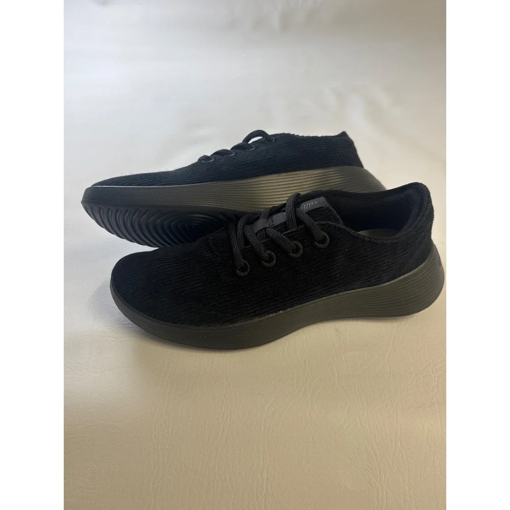 Allbirds Wool Runner Go WRG Black Corduroy Sneakers Mens 10 A11225M100 Low Top